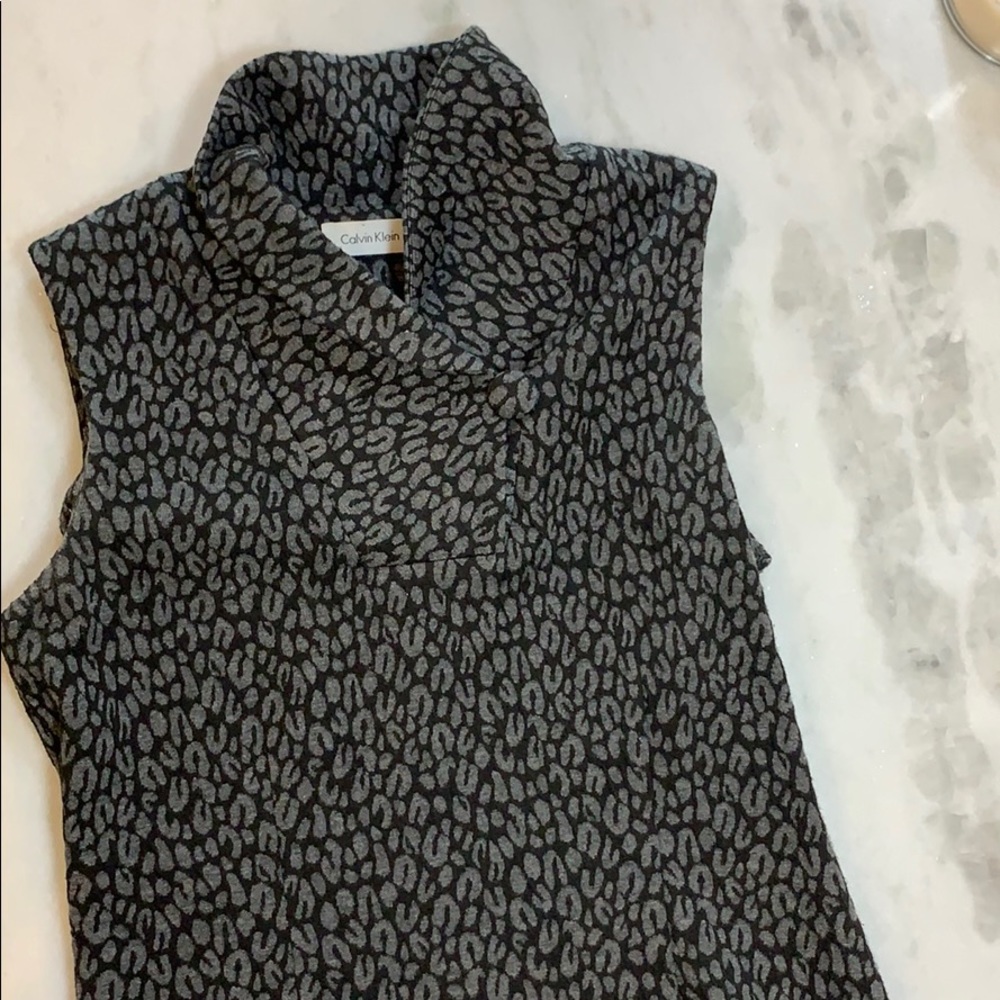 Calvin Klein cheetah pencil dress